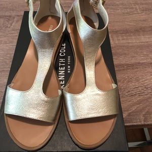 Kenneth Cole gold sandals